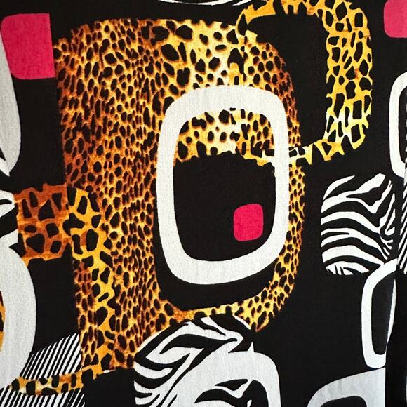 Joseph Ribkoff Black and White Geometric Maxi Dress - Picture 3 of 5